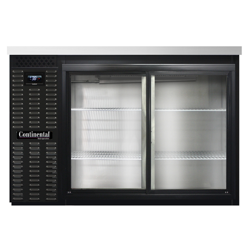 Continental Refrigerator BB50NSGD 50"W Glass Door Refrigerated Back Bar Cooler