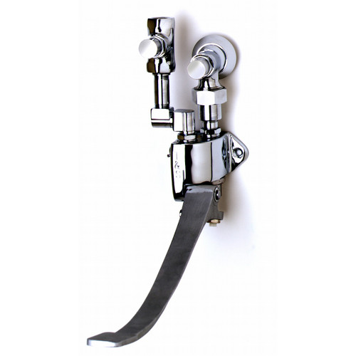 T&S Brass B-0508-02 Pedal Valve single wall mounted for hot or cold water 1"