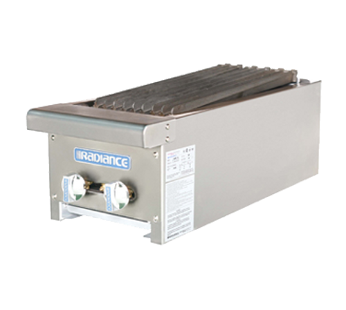 Turbo Air TARB-12-NG 12" Natural Gas Countertop Radiance Charbroiler - 30,000 BTU