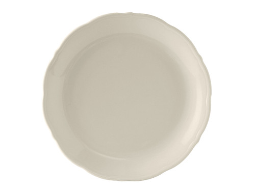 Tuxton SEA-100 10" Ceramic American White/Eggshell Round Plate (1 Dozen)