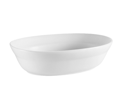 CAC China RCN-VB11 2 Qt. Super White Porcelain Oval Accessories Bowl (1 Dozen)
