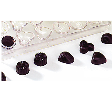 Matfer Bourgeat 380105 Chocolate Mold Assorted Shapes Of Shells Polycarbonate