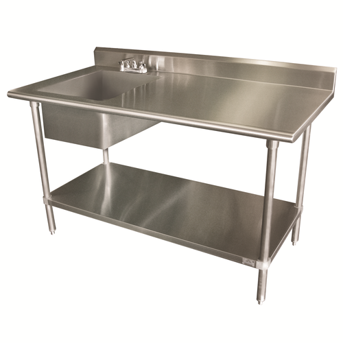 Advance Tabco KLAG-11B-305L-X 60" W x 30" D Stainless Steel 16 Gauge Special Value Work Table