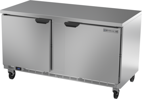 Beverage Air WTF60AHC-FLT 60"W Two Door Stainless Steel Worktop Freezer
