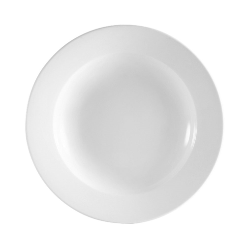 CAC China UVS-115 11.25" Dia. 24 Oz. Super White Porcelain Round Universal Pasta Bowl (1 Dozen)