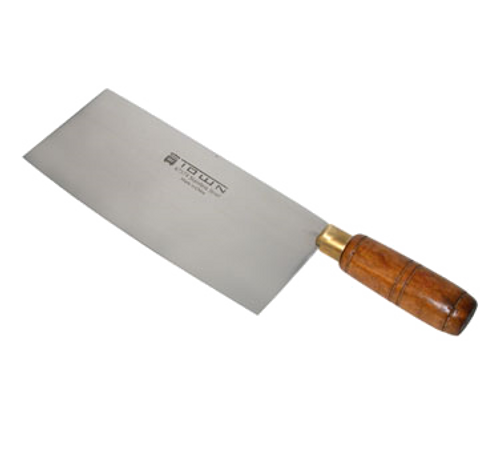 Town 47374 8" x 3.75" Chinese Cleaver or Slicer with Wood Handle