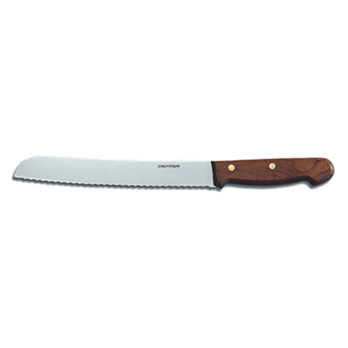 Dexter S62-8RSC-PCP 8" Scalloped Edge Traditional Bread Knife with Rosewood Handle