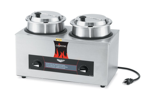 Vollrath 72040 17-1/4"L x 9-1/4"W Cayenne Twin Well Rethermalizer - 120 Volts, - 1100 Watts