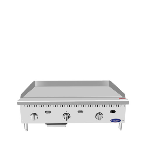 Atosa ATTG-36 36" W Stainless Steel Natural Gas Countertop CookRite Heavy Duty Griddle - 75,000 BTU