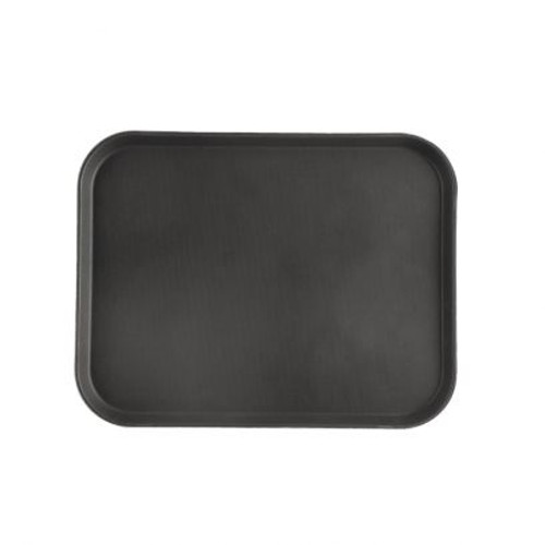 CAC China FGTD-1418BK 18" W Black Fiberglass Rectangular Tray (12 Each Per Case)