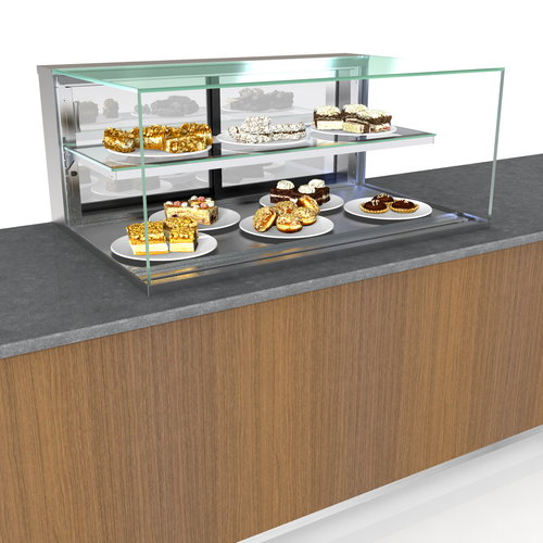 Structural Concepts NE4820DSV 47.75" W Glass Reveal Service Non-Refrigerated Slide In Counter Case