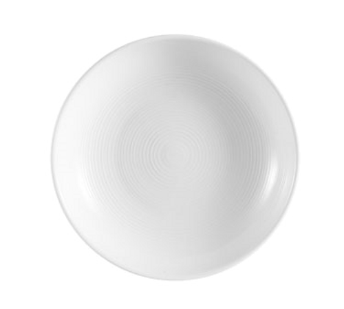 CAC China HMY-82 9.5" Dia. 25 Oz. Super White Porcelain Round Harmony Pasta or Salad Bowl (1 Dozen)