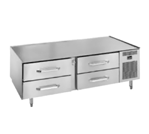 Randell 20072-513 Two-Section Stainless Steel Refrigerated Counter/Equipment Stand - 72"W x 32-1/2"D x 26"H