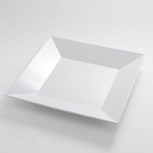 American Metalcraft SQP16 Plastic White Square Endurance Platter