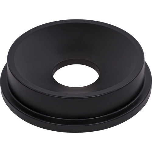 Carlisle 34103503 4.99" H X 22.64" Dia. Snap Down Tab Locks Polyethylene Black Bronco Funnel Lid