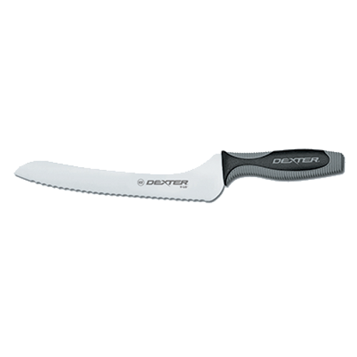 Dexter V163-9SC-PCP 9" Scalloped Edge V-Lo Sandwich Knife with Soft-to-the-touch Handle