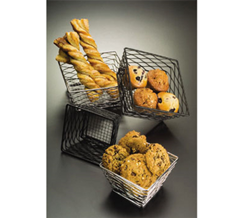 American Metalcraft BNRB46C Metal Square Birdnest Basket