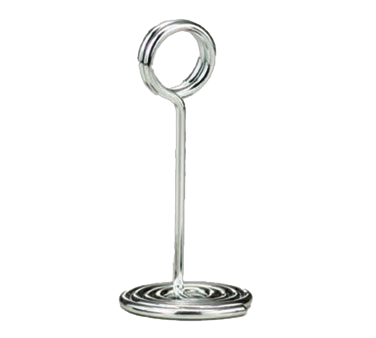 American Metalcraft NSC8 8" H Chrome Round Swirl Base Number Stand