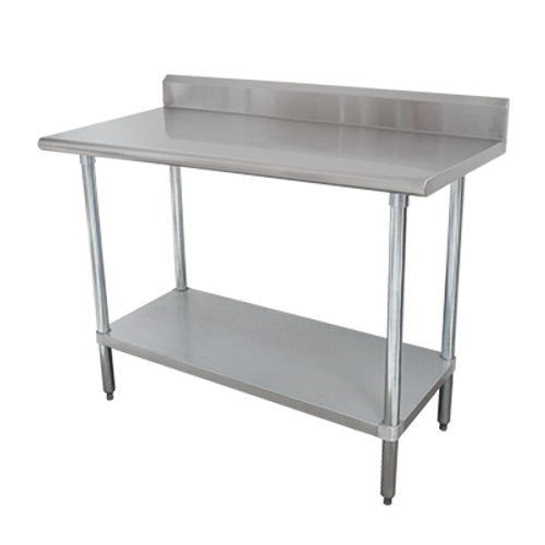 Advance Tabco KSLAG-243-X 36" W x 24" D 16 Gauge 430 Stainless Steel and 18 Gauge Undershelf Work Table