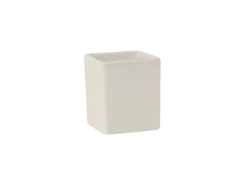 Tuxton AMU-761 3 Oz. Ceramic Pearl White Square Ramekin (2 Dozen Per Case)