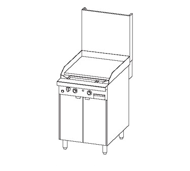 Southbend P24C-TT-NG 24" Natural Gas Heavy Duty Range - 64,000 BTU