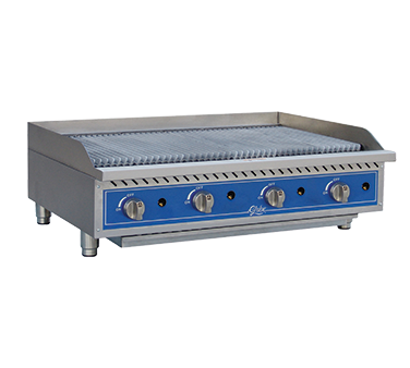 Globe GCB48G-RK 48" Countertop Gas Charbroiler - 160,000 BTU