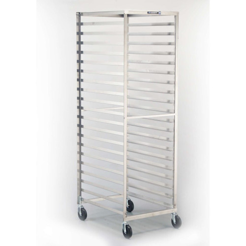 Lakeside 136 20 Pans Stainless Steel Full Height 4" Casters Sheet Pan and Tray Rack
