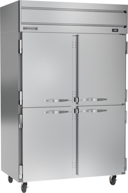 Beverage Air HRS2HC-1HS 52" W Two-Section Solid Door Reach-In Horizon Series Refrigerator