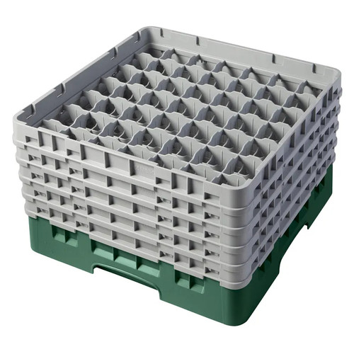 Cambro 49S958119 Camrack Glass Rack With (5) Soft Gray Extenders - 2 Cases