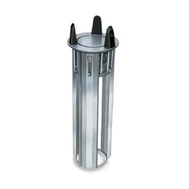Lakeside 400925 Easy-Glide 9.13" Dia. Round Stainless Steel 1-Tube Open Dish Dispenser - ADA Height