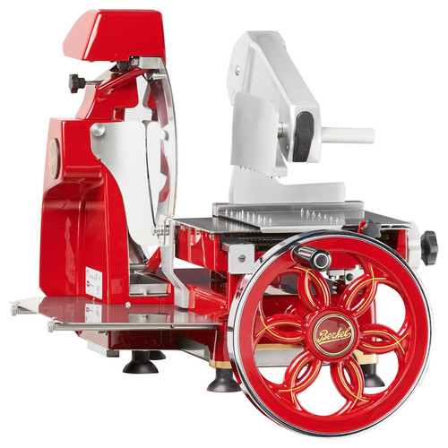 Berkel 300M-STD 12" Dia. Classic Berkel Red Stainless Steel and Aluminum Automatic Fly Wheel Slicer