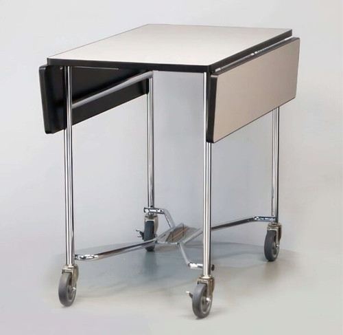 Lakeside 413 36" W Plastic Laminated Top Drop-Leaf Square Room Service Table