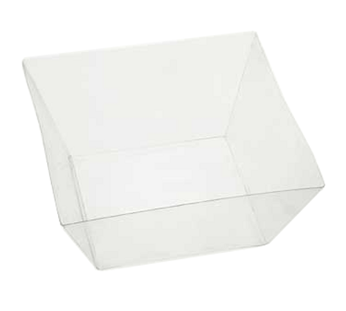 American Metalcraft PBSL94 125 Oz. Clear Square Bowl and Tray Liner - 20 Dozen and Case