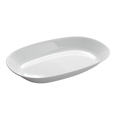 American Metalcraft MLRS21 194 Oz. Plastic White Oblong Bowl