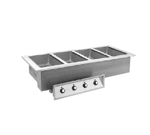 Randell 9560-4-DM 59.3" W Stainless Steel Insulated Electric Drop-In Hot Food Unit - 120 Volts