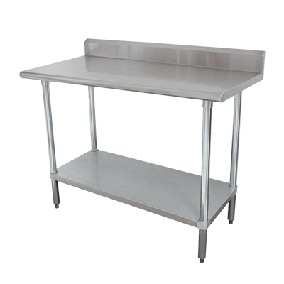 Advance Tabco KSLAG-240-X 30" W x 24" D 16 Gauge 430 Stainless Steel and 18 Gauge Undershelf Work Table