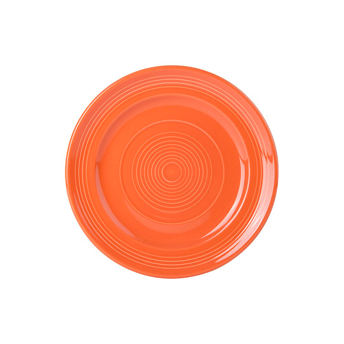 Tuxton CPA-090 9" Ceramic Papaya Round Plate (2 Dozen Per Case)