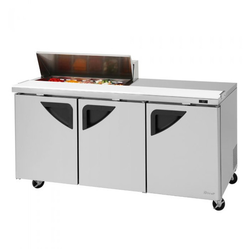 Turbo Air TST-72SD-10S-N 72.63" W Three-Section Three Door Super Deluxe Sandwich/Salad Unit