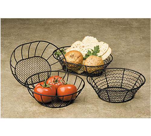 American Metalcraft WSB82
 8"
 Iron
 Black
 Round
 Mesh Basket
