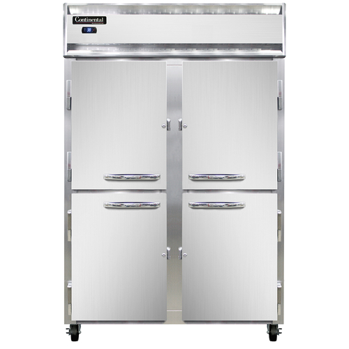 Continental Refrigerator 2RSNHD 52" W Two-Section Solid Door Reach-In Refrigerator