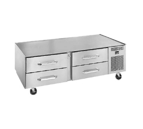 Randell 20105-32-513-C4 Three-Section Stainless Steel Refrigerated Counter/Equipment Stand - 120"W x 32-1/2"D x 24"H