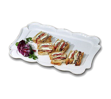 Bon Chef 2097BLK Ceramic Black Queen Anne Platter