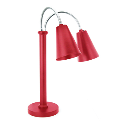 Eastern Tabletop 9642RD Powder Coated Lamp Warmer with 2 Bulbs - 120 Volts, 250 Watts