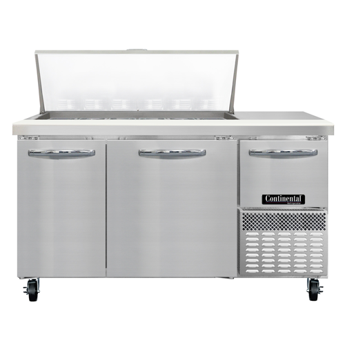 Continental Refrigerator RA60N18M 60" W One Door Refrigerated Base Sandwich Unit