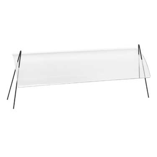 Cal-Mil 1458-72 72"W Black Rectangular Acrylic Sneezeguard