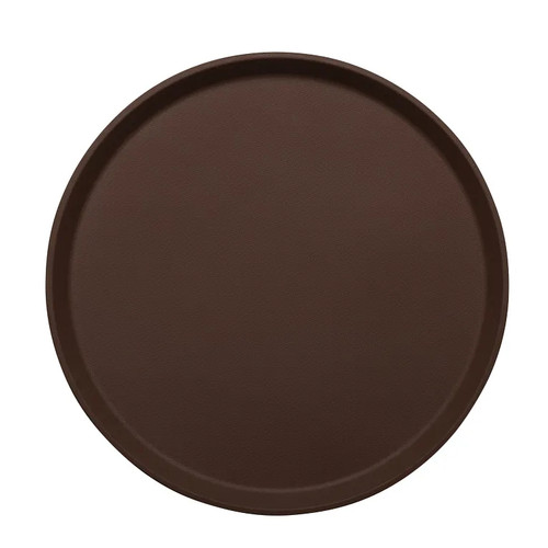 Cambro 1600TL138 16" Dia. Fiberglass with Polyester Tavern Tan Round Treadlite Tray - 12/Case