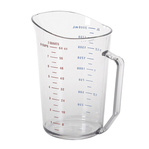 Cambro 200MCCW135 2 qt Polycarbonate Clear Camwear Measuring Cup