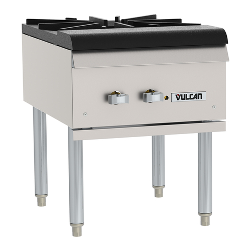 Vulcan VSP100 Liquid Propane 1 Cast Iron Two-Ring Burner Stock Pot Range - 110,000 BTU