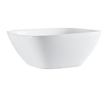 CAC China MX-SQ11 2.75 Qt. Super White Porcelain Square Catering Collection Bowl (6 Each Per Case)