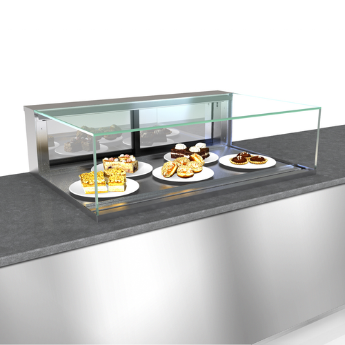 Structural Concepts NE4813DSV 47.75" W Glass Reveal Service Non-Refrigerated Slide In Counter Case